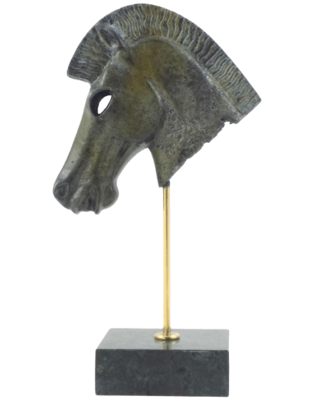 Bronze Greek Horse Head Sculpture, Acropolis Museum