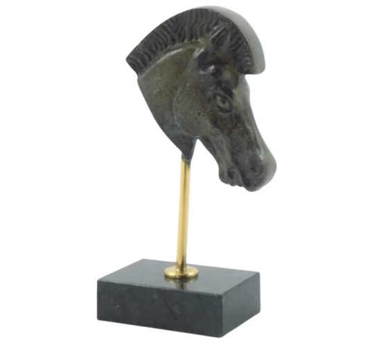 Bronze Greek Horse Head Sculpture, Acropolis Museum