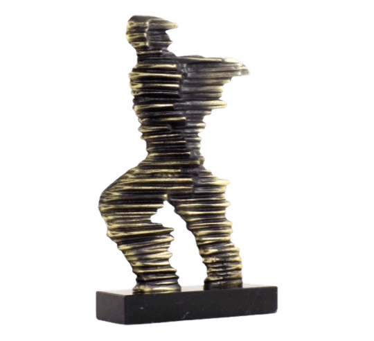 Statuette de Coureur de Marathon en bronze stylisé