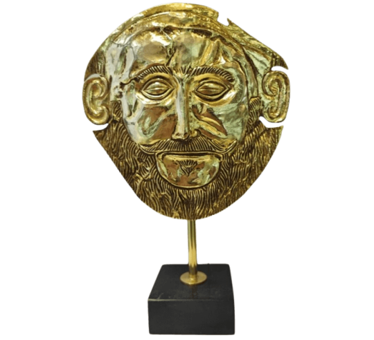 Máscara de Agamenón bañada en oro, Museo Arqueológico de Atenas