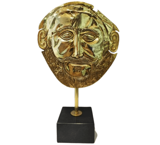 Máscara de Agamenón bañada en oro, Museo Arqueológico de Atenas
