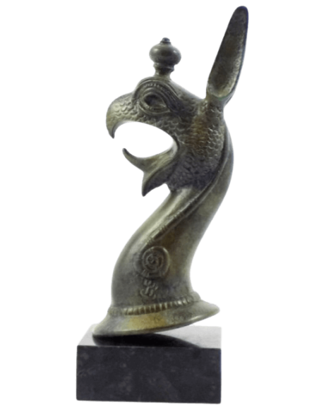 Cabeza de grifo en bronce, Museo Arqueológico de Olimpia