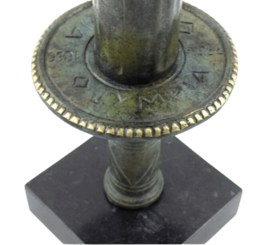 Bronze Olympic Torch, 1896 Athens Olympic Games