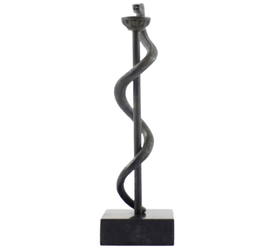 Caduceo de la medicina o Bastón de Esculapio en...