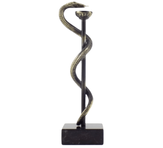 Caduceus of Medicine or Bronze Staff of Asclepius