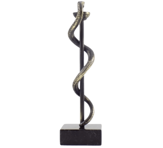 Caduceo de la Medicina o Bastón de Esculapio en...