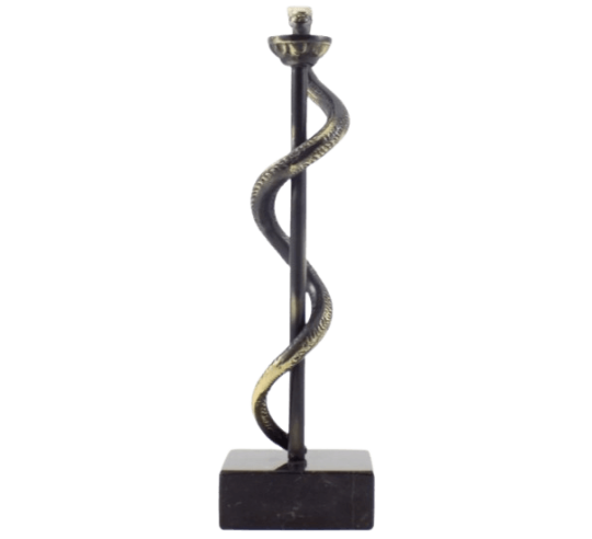 Caduceo de la Medicina o Bastón de Esculapio en...