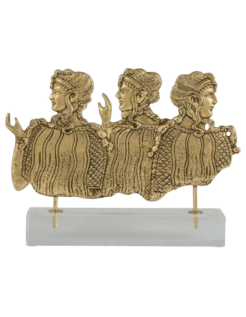 Copper Fresco Ladies in Blue, Fragment from the Palace of...