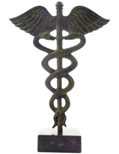 Caduceus or Bronze Kerykeion of Hermes, Messenger of the...
