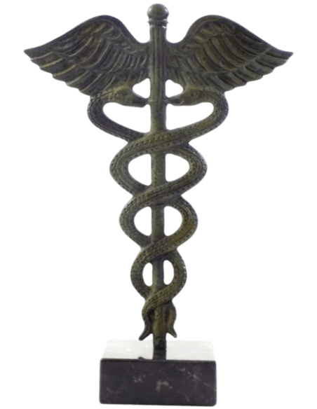 Caduceo o Kerykeion en bronce de Hermes, mensajero de los dioses
