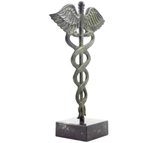 Caduceo o Kerykeion en bronce de Hermes,...