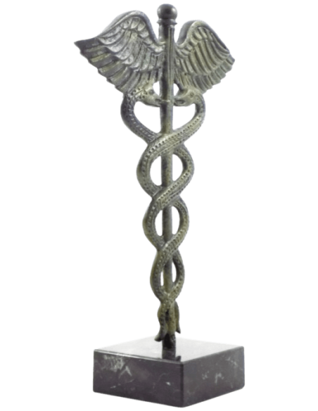Caduceo o Kerykeion en bronce de Hermes, mensajero de los dioses