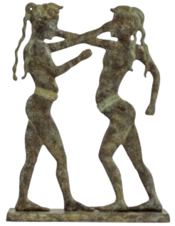 Fresque en bronze des jeunes boxeurs d'Akrotiri, Musée...