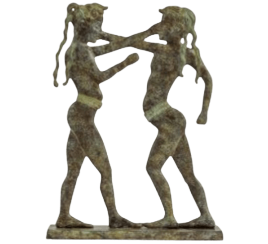 Fresca en bronce de los jóvenes boxeadores de Akrotiri, Museo Arqueológico Nacional de Atenas
