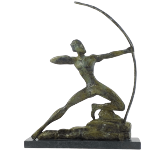 Sculpture en bronze Hercules archer tuant les...