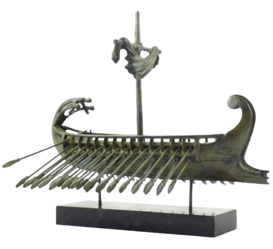 Bronze Sculpture of Ancient Athenian Trireme