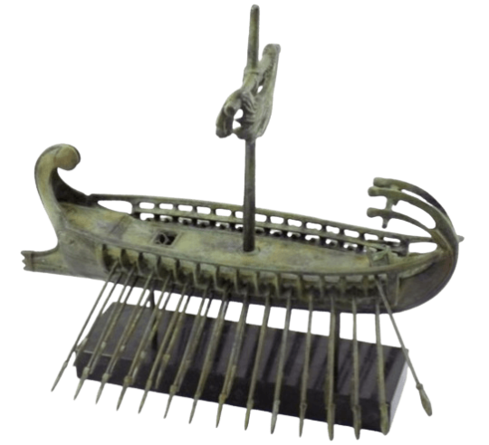 Bronze Sculpture of Ancient Athenian Trireme