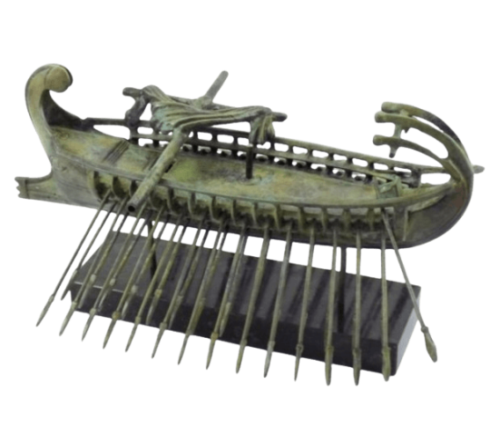 Bronze Sculpture of Ancient Athenian Trireme