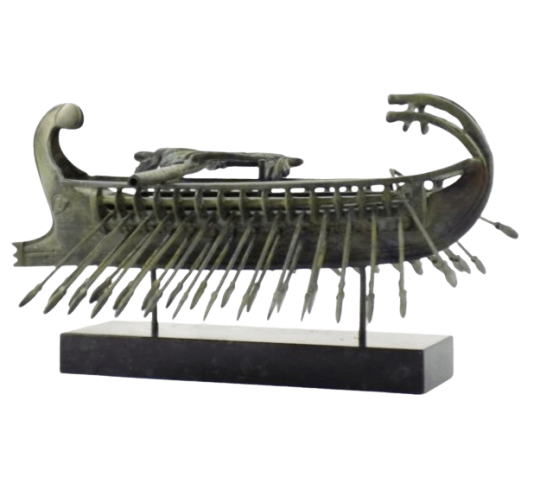 Bronze Sculpture of Ancient Athenian Trireme