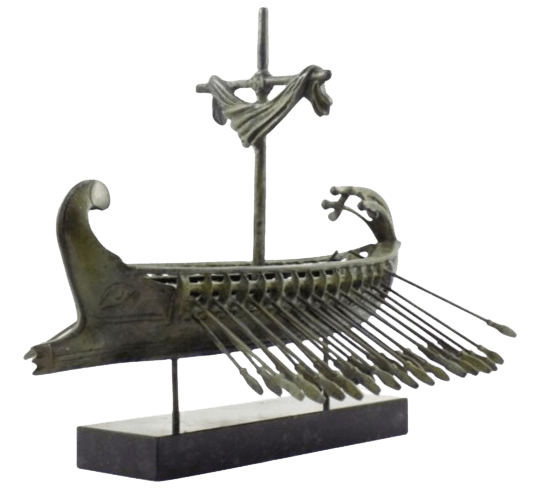 Bronze Sculpture of Ancient Athenian Trireme