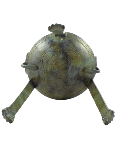 Greek sacrificial bronze tripod for delivering oracles and ancient ritual ceremonies