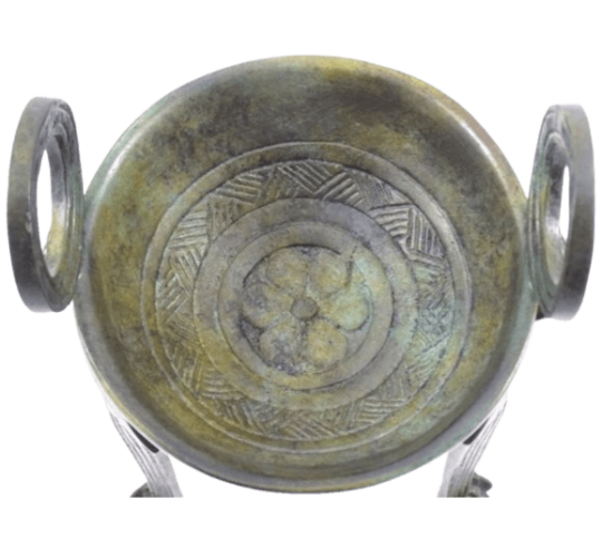 Greek sacrificial bronze tripod for delivering...
