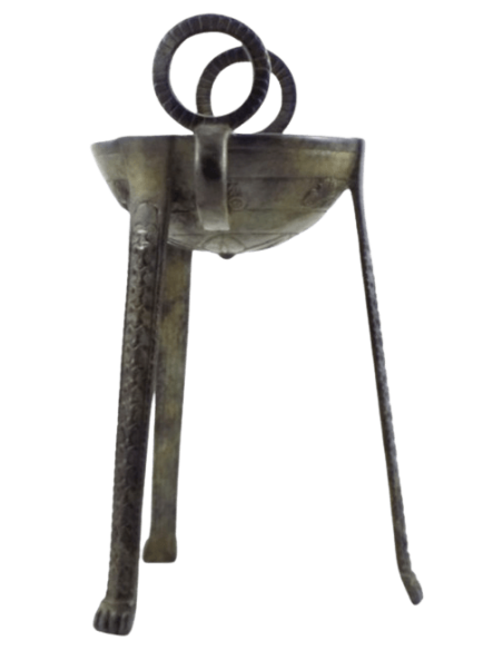 Trépied sacrificiel grec en bronze pour la délivrance des oracles et cérémonies rituelles antiques