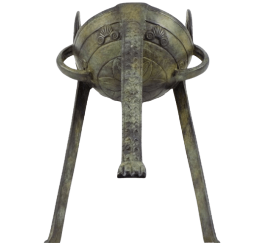 Trípode sacrificial griego de bronce para la...