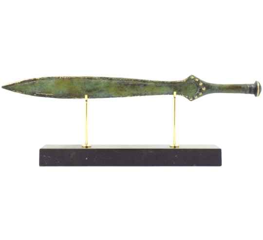 Espada corta o xifos de bronce del hoplita griego
