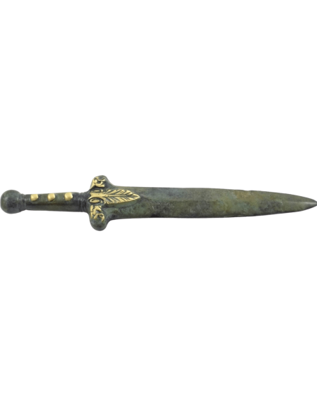 Bronze Short Sword or Spartan Warrior Xiphos, Laurel Leaf Motifs