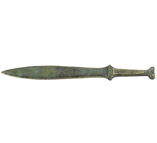Short Bronze Sword or Spartan Warrior Xiphos,...