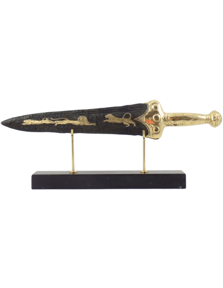 Bronze Dagger with Motifs Depicting a Lion Battle, National Archaeological Museum of Athens