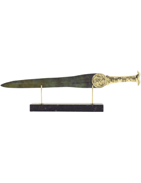 Épée Courte en Bronze ou Xiphos de Persée fils de Zeus et de Danaé. Vainqueur de la Gorgone Méduse et Roi de Mycènes