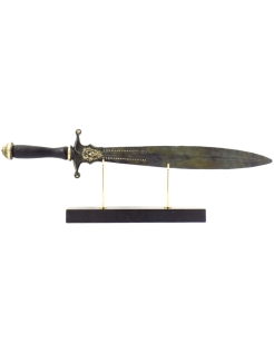 Bronze Short Sword or Xiphos with lion head motifs