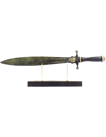 Bronze Short Sword or Xiphos with lion head motifs