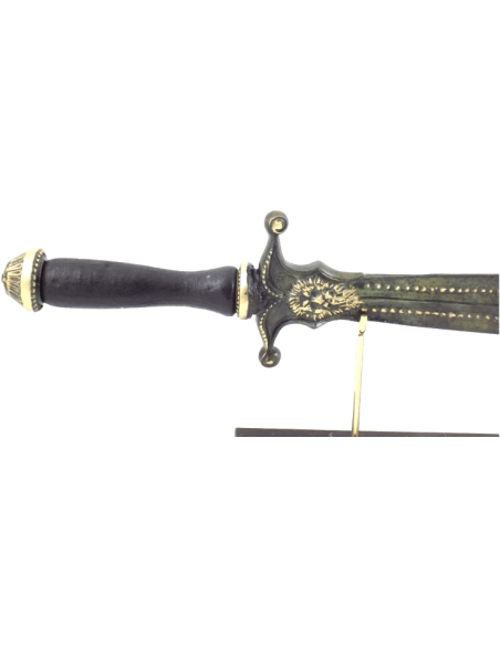 Bronze Short Sword or Xiphos with lion head motifs