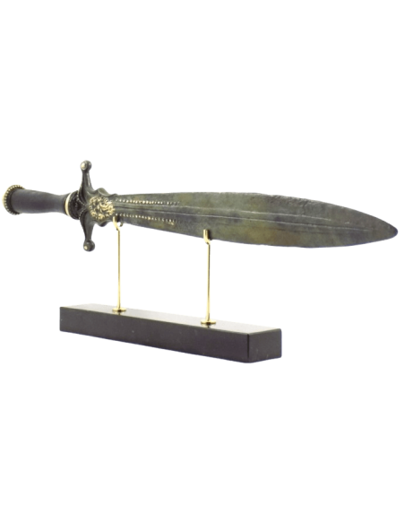 Bronze Short Sword or Xiphos with lion head motifs