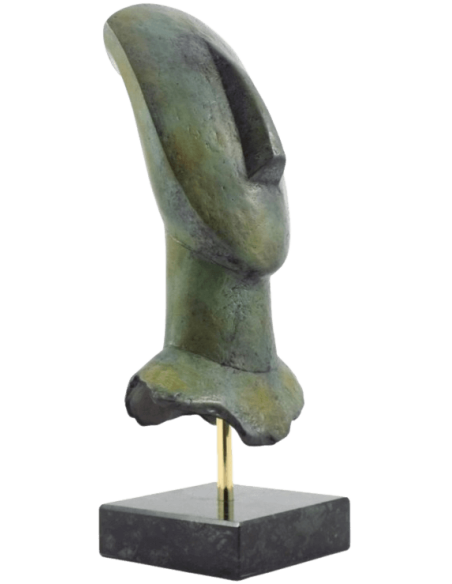 Cabeza de ídolo femenino en bronce, tipo Spédos, Cicládico Antiguo II, Cultura de Keros
