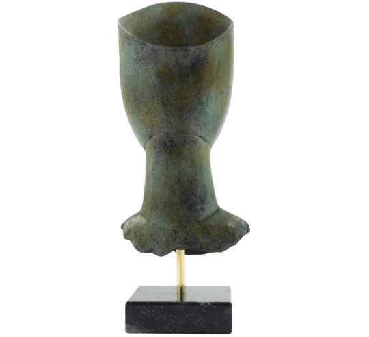 Female idol head in bronze, Spedos type, Early...