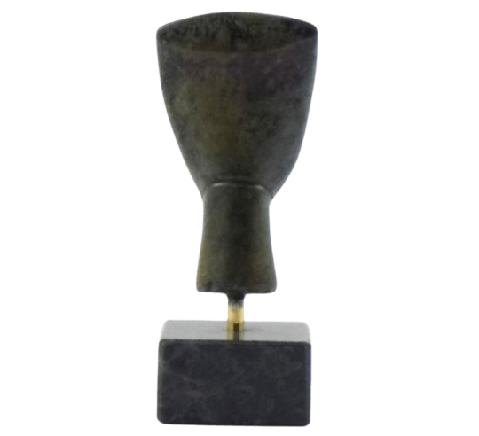 Female idol head in bronze, Spedos type, Early...