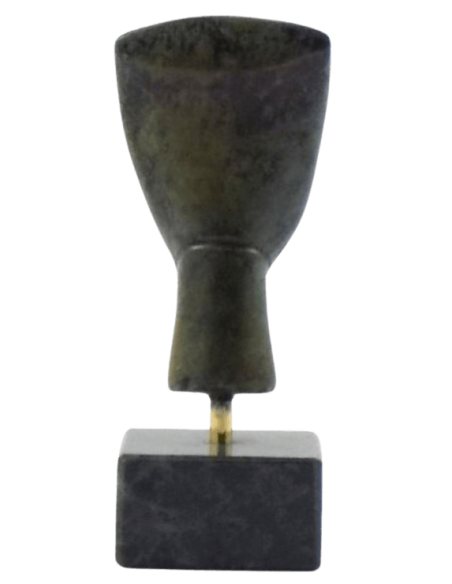 Tête d'idole féminine en bronze type de Spédos, Cycladique Ancien II, Culture de Kéros