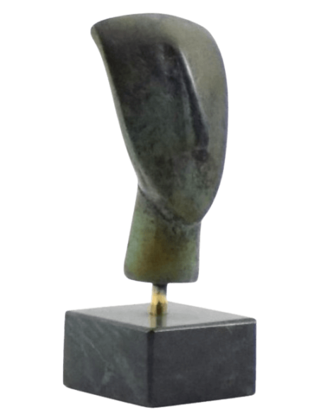 Cabeza de ídolo femenino en bronce, tipo Spédos, Cicládico Antiguo II, Cultura de Keros