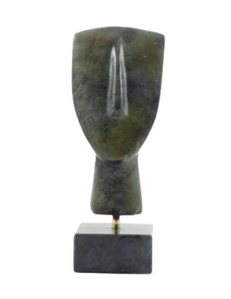 Cabeza de ídolo femenino en bronce, tipo Spédos, Cicládico Antiguo II, Cultura de Keros