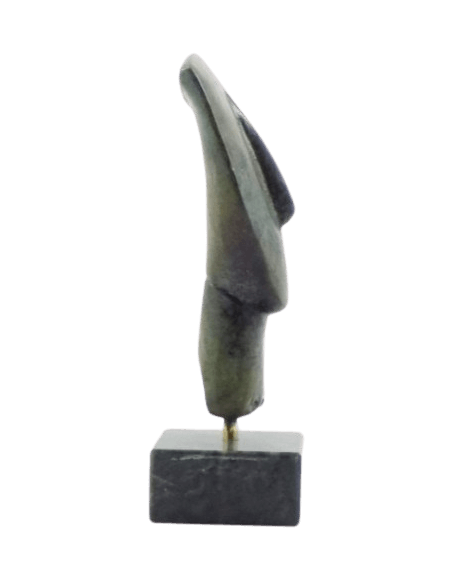 Tête d'idole féminine en bronze type de Spédos, Cycladique Ancien II, Culture de Kéros