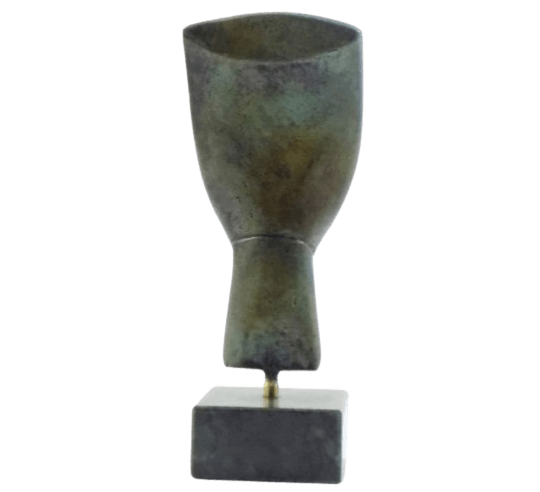 Female idol head in bronze, Spedos type, Early...