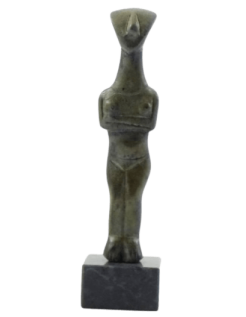 Estatuilla de ídolo femenino en bronce tipo Spedos, Arte...