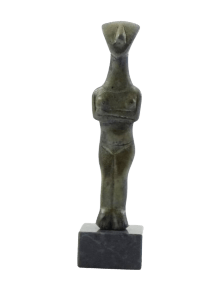 Statuette d'idole féminine en bronze type de Spédos, Art Cycladique Ancien II, Culture de Kéros