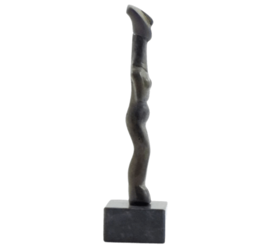 Female idol statuette in bronze, Spedos type,...