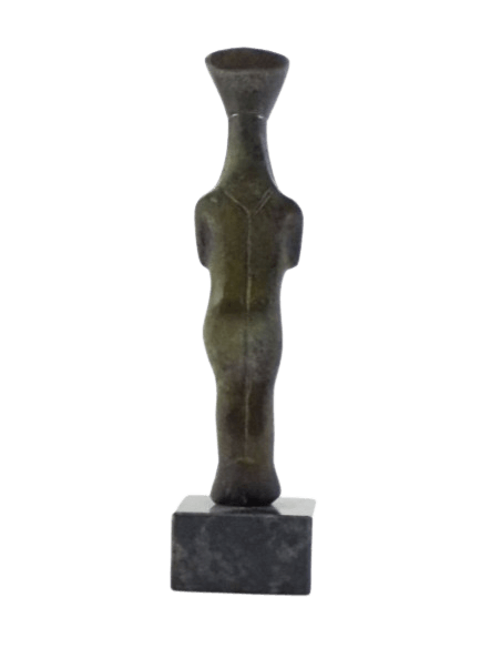 Female idol statuette in bronze, Spedos type, Early Cycladic Art II, Keros Culture