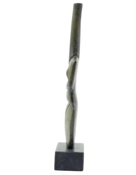 Estatuilla de ídolo femenino en forma de violín en bronce, Arte Cicládico Antiguo